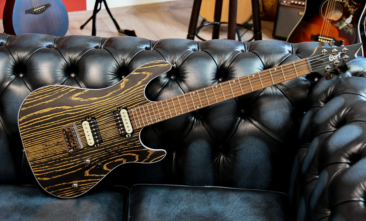 CORT E-Gitarre KX300 Etched Black Gold
