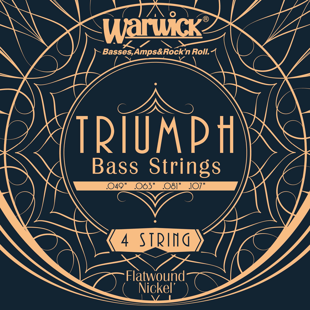 Warwick Triumph Bass String Set, Flatwound Nickel - 4-String, .049-.107