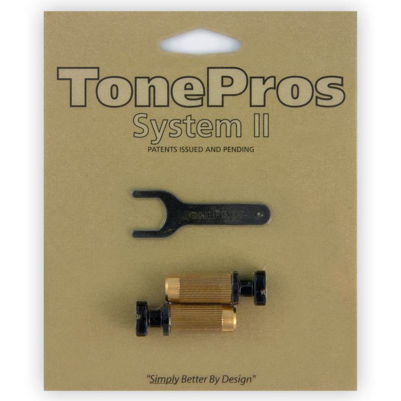 TonePros SM1 B - Metric Brass Locking Studs - Black