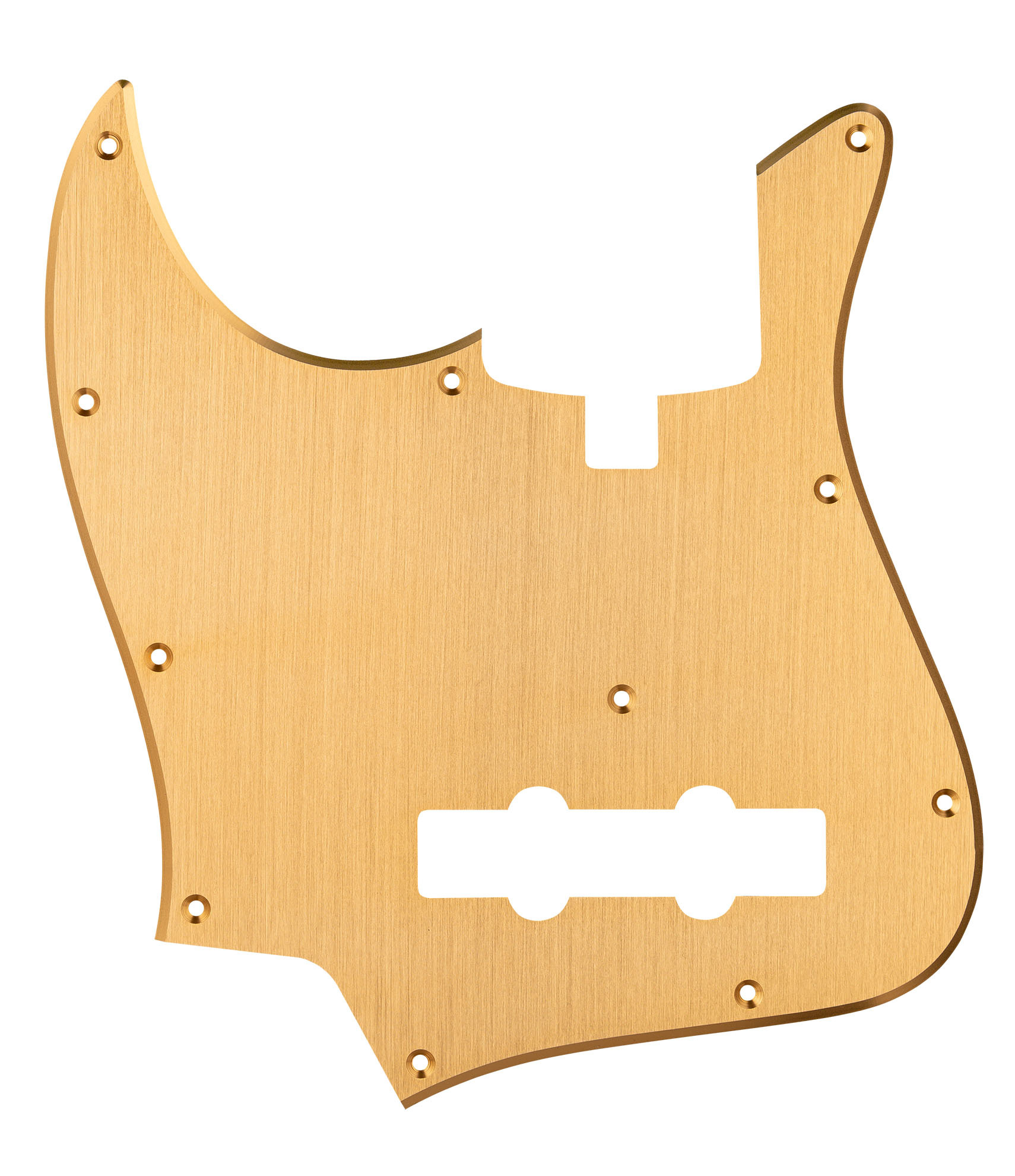 Sadowsky Parts - 21 Fret Jazz Bass Pickguard - 4 String - Brushed Gold Aluminum Lefthand