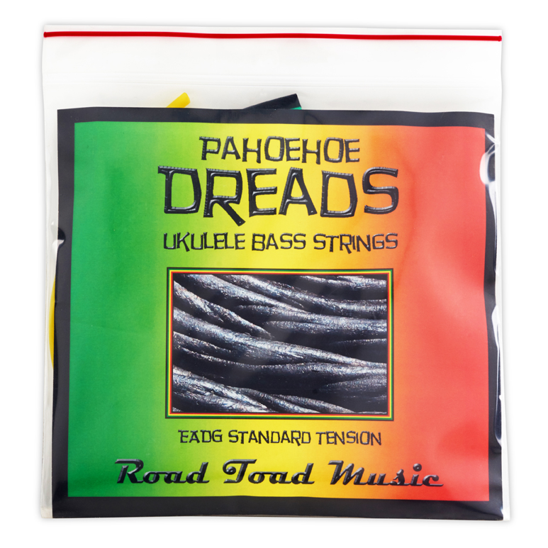 Road Toad Music Pahoehoe Dreads, U-Bass String Set, 4-String, Multi-Color