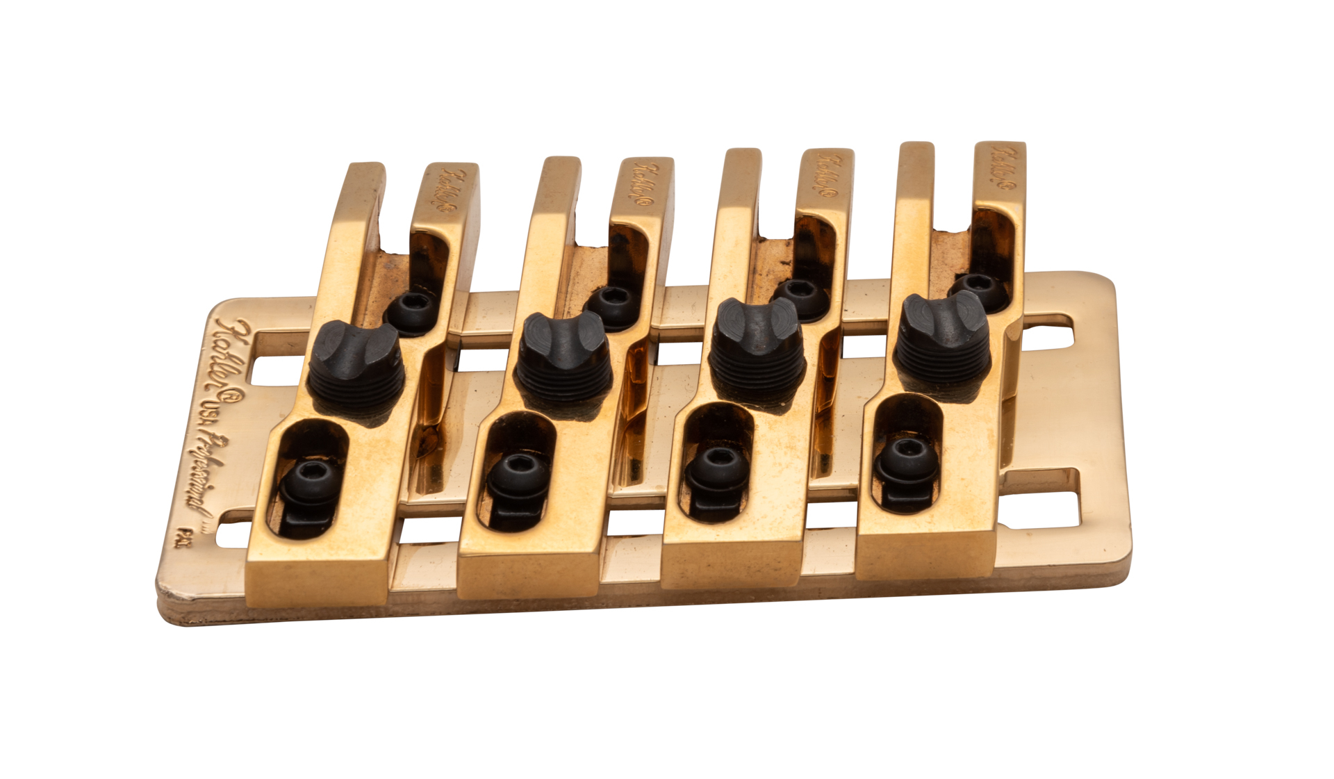 Kahler 2440-W4 - 4-String Bass Fixed Bridge - Gold