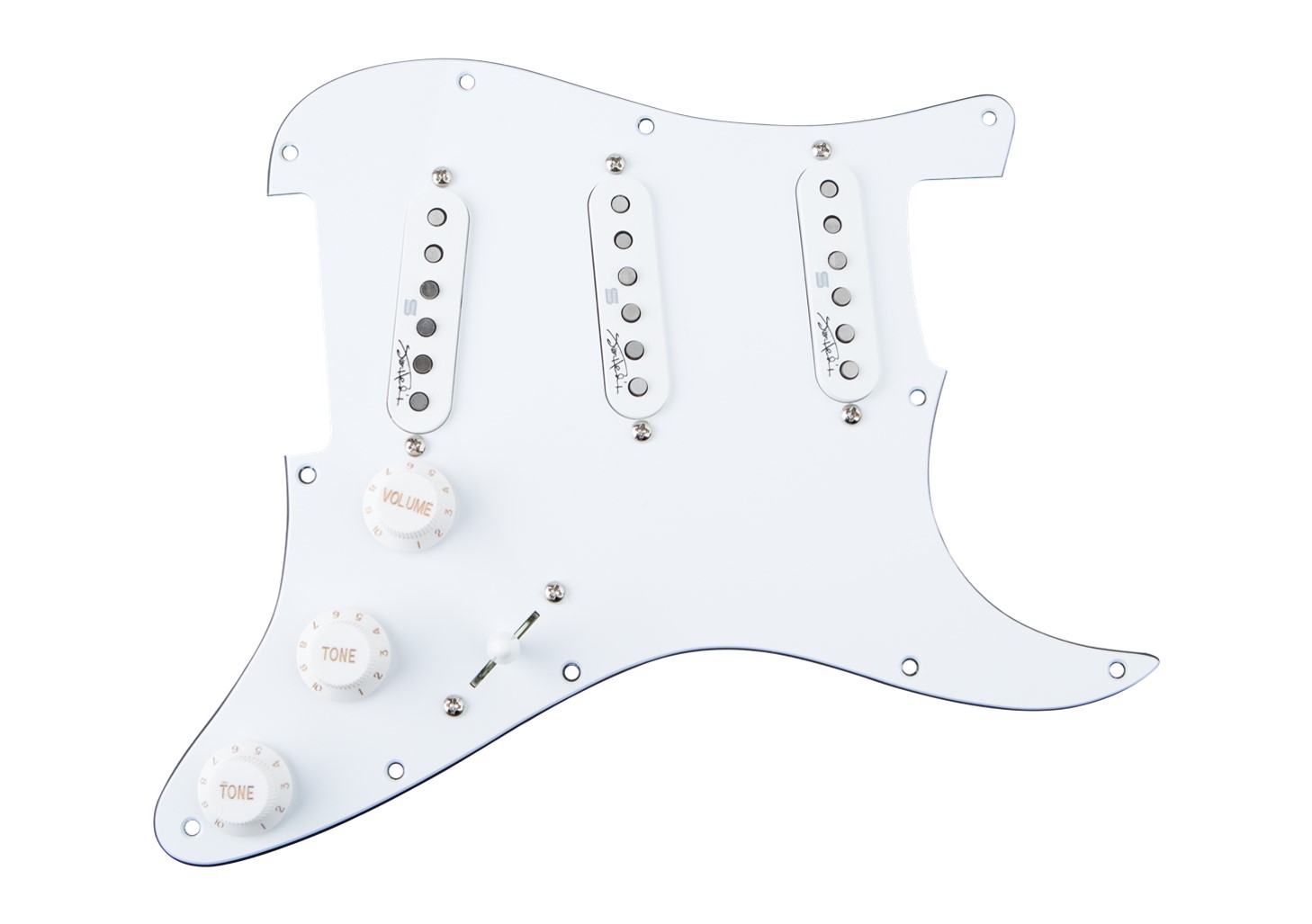 Seymour Duncan Jimi Hendrix Signature Loaded Pickguard, Standard Style - White