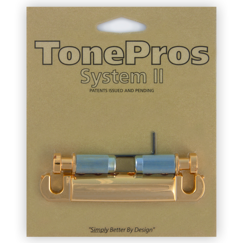 TonePros T1Z G - Metric Tailpiece (Locking Stop Bar) - Gold