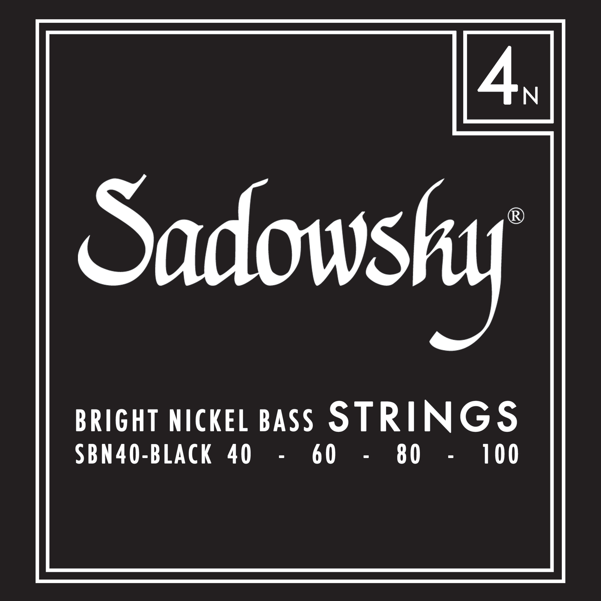 Sadowsky Black Label Bass String Set, Nickel - 4-String, 040-100