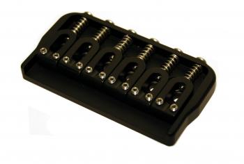 Hipshot Fixed Guitar Bridge for 6-String, .125" / 3.2 mm - Black