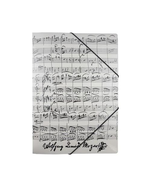 Weiße Gummispannmappe - Mozart