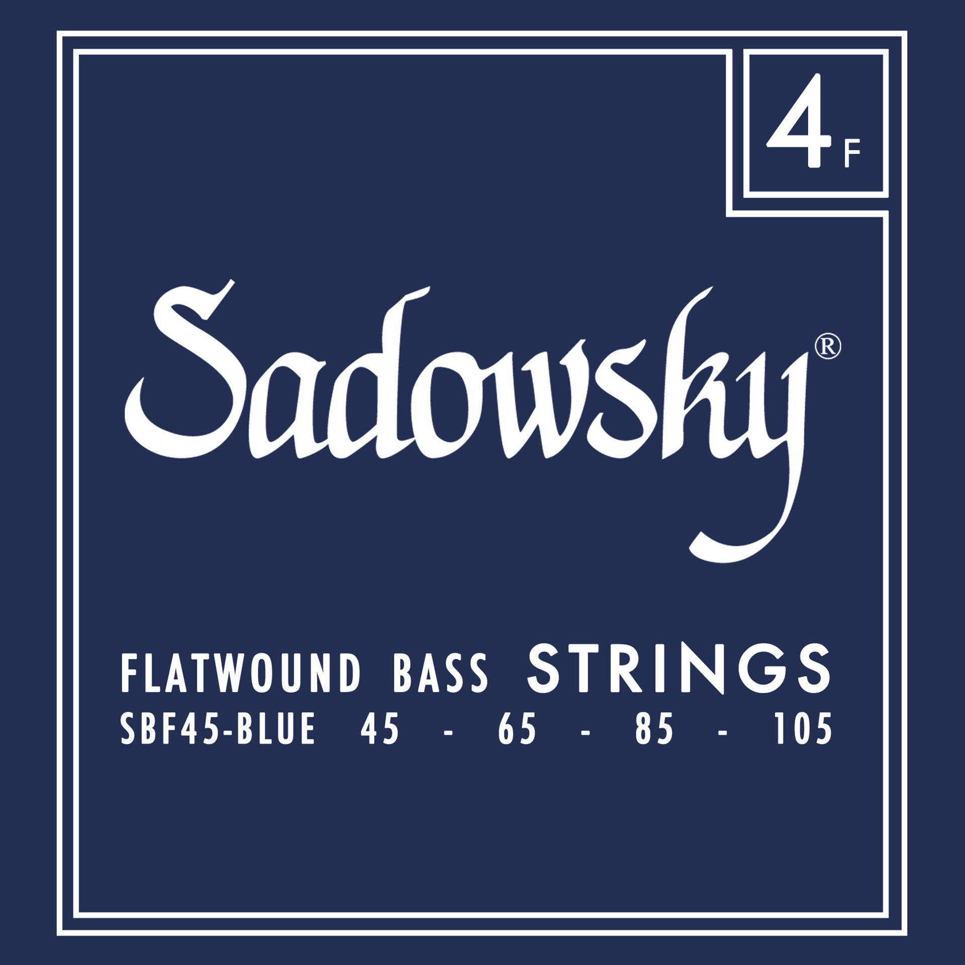 Sadowsky Blue Label Bass String Set, Stainless Steel, Flatwound - 4-String, 045-105