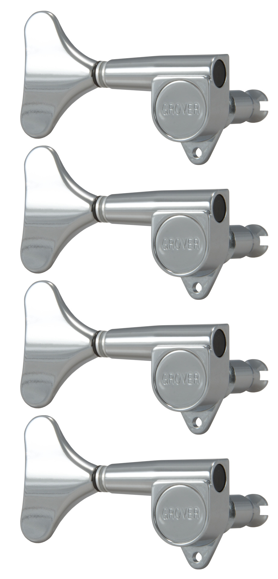 Grover 144CL4 Mini Bass Machines - Bass Machine Heads, 4-in-Line, Lefthand, Treble Side (Right) - Chrome