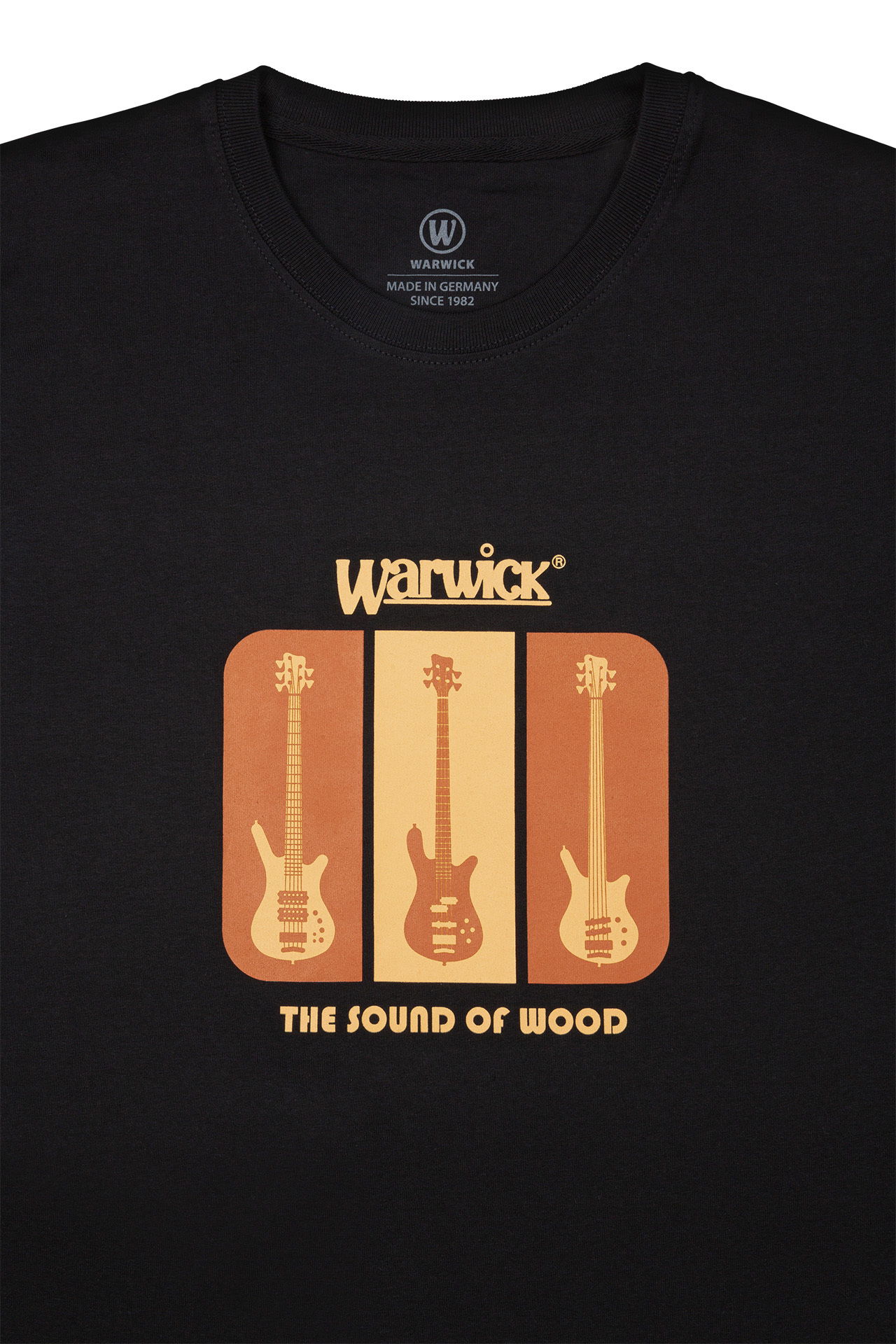 Warwick - Three Bass T-Shirt, Black - Size XXL