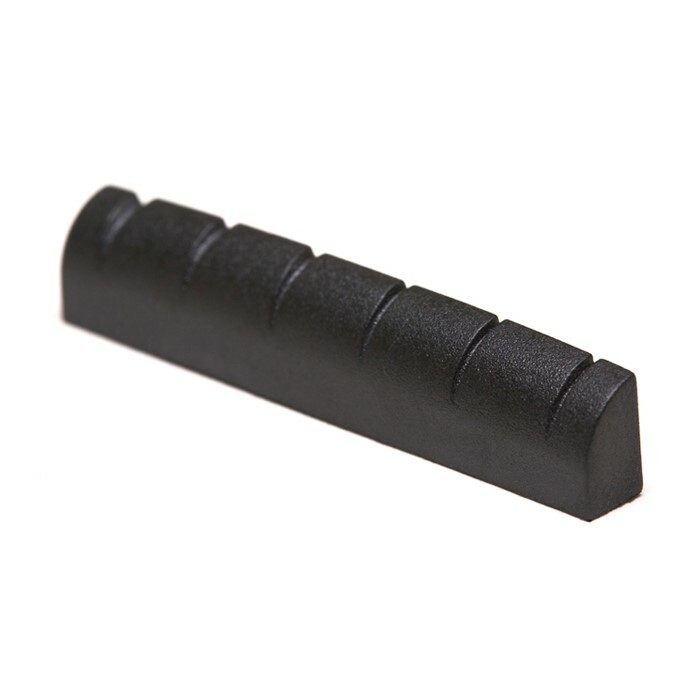 BLACK TUSQ XL PT-6116-L0 - Slotted Guitar Nut (1 11/16" Long) - Acoustic / Electric, Rounded, Flat, Lefthand