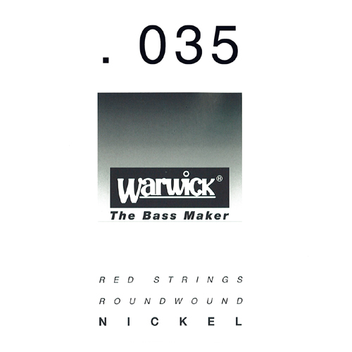 Warwick Red Strings Bass Strings, Nickel-Plated Steel - Bass Single String, .035", Long Scale
