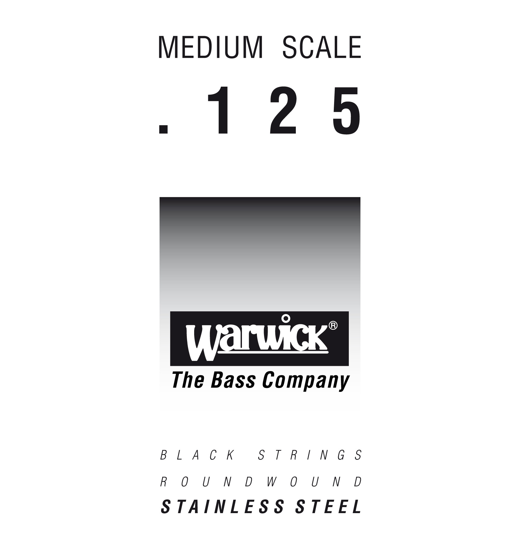 Warwick Black Label Bass Strings, Stainless Steel - Bass Single String, .125", Medium Scale