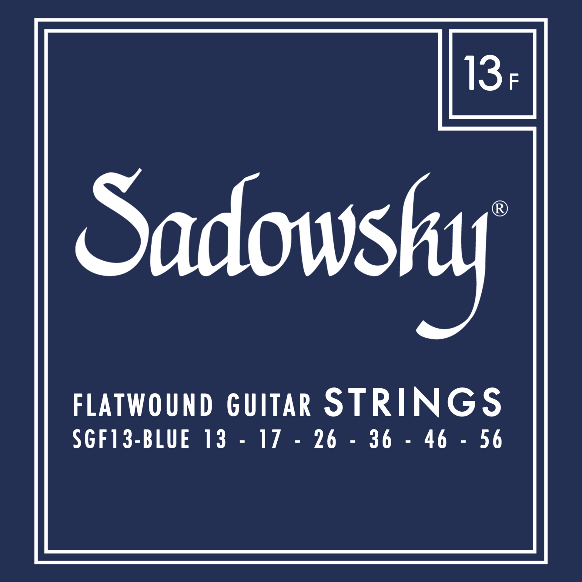 Sadowsky Blue Label Guitar String Set, Stainless Steel, Flatwound - 013-056