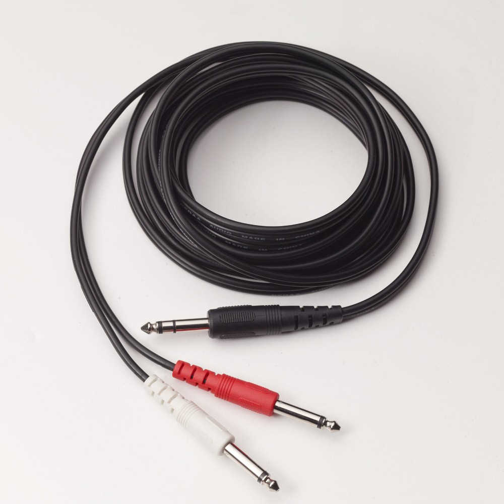 RockCable Patch Cable - TRS (6.3 mm / 1/4") to 2 x TS (6.3 mm / 1/4") - 5 m / 16.4 ft