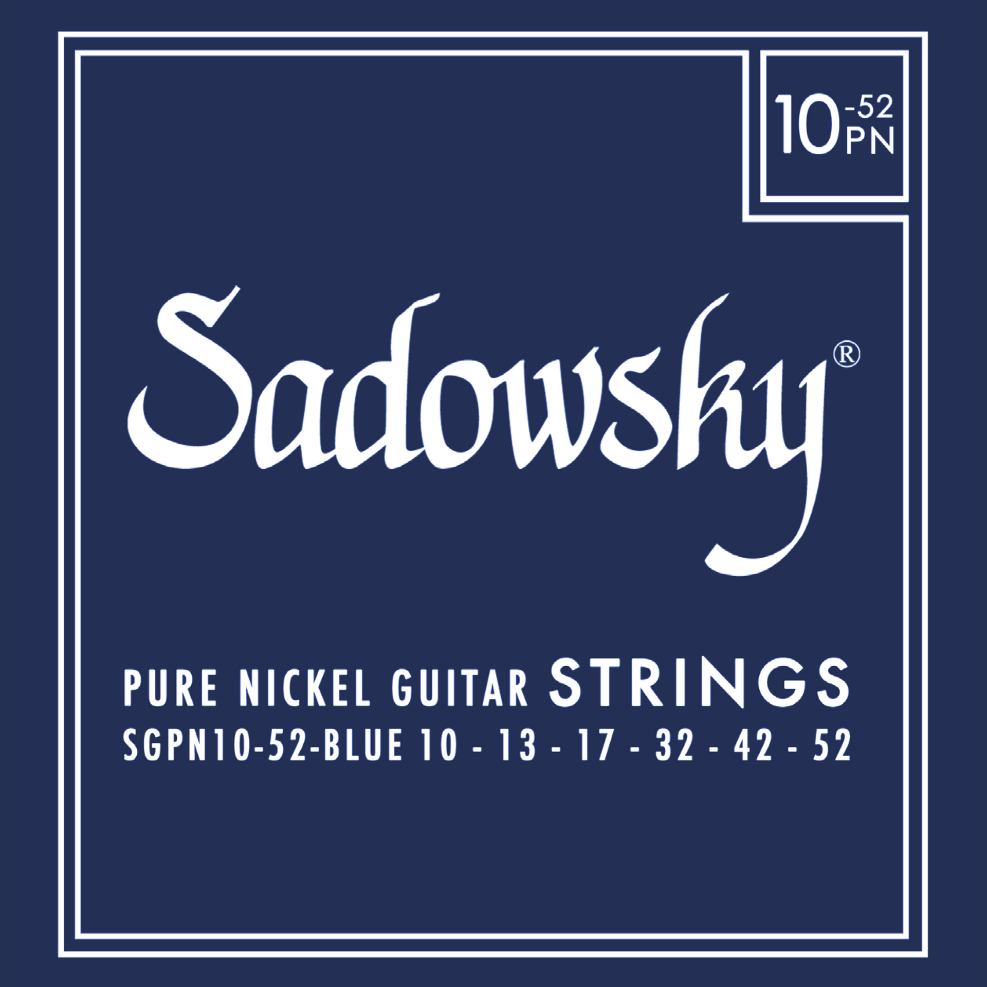 Sadowsky Blue Label Guitar String Set, Pure Nickel - 010-052