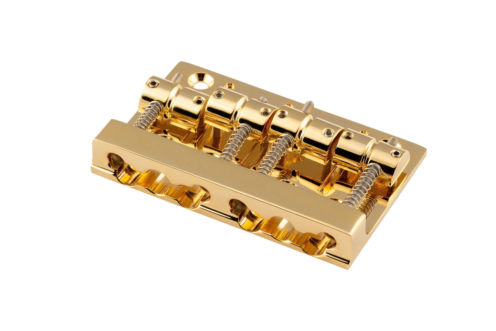 Sadowsky Parts - One Piece Quick Release Bridge SML & SMB Brass - 20 mm - 4 String - Gold