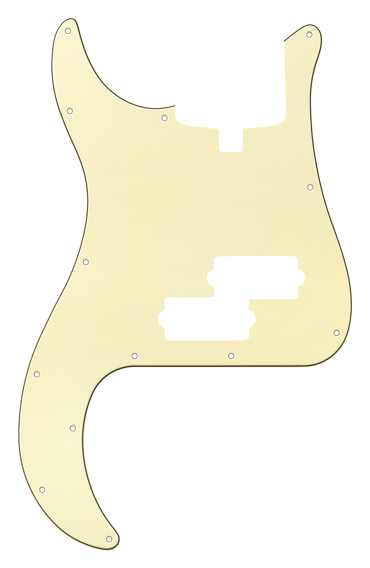 Sadowsky Parts - 21 Fret P Bass Pickguard - 5 String - Vintage White Lefthand