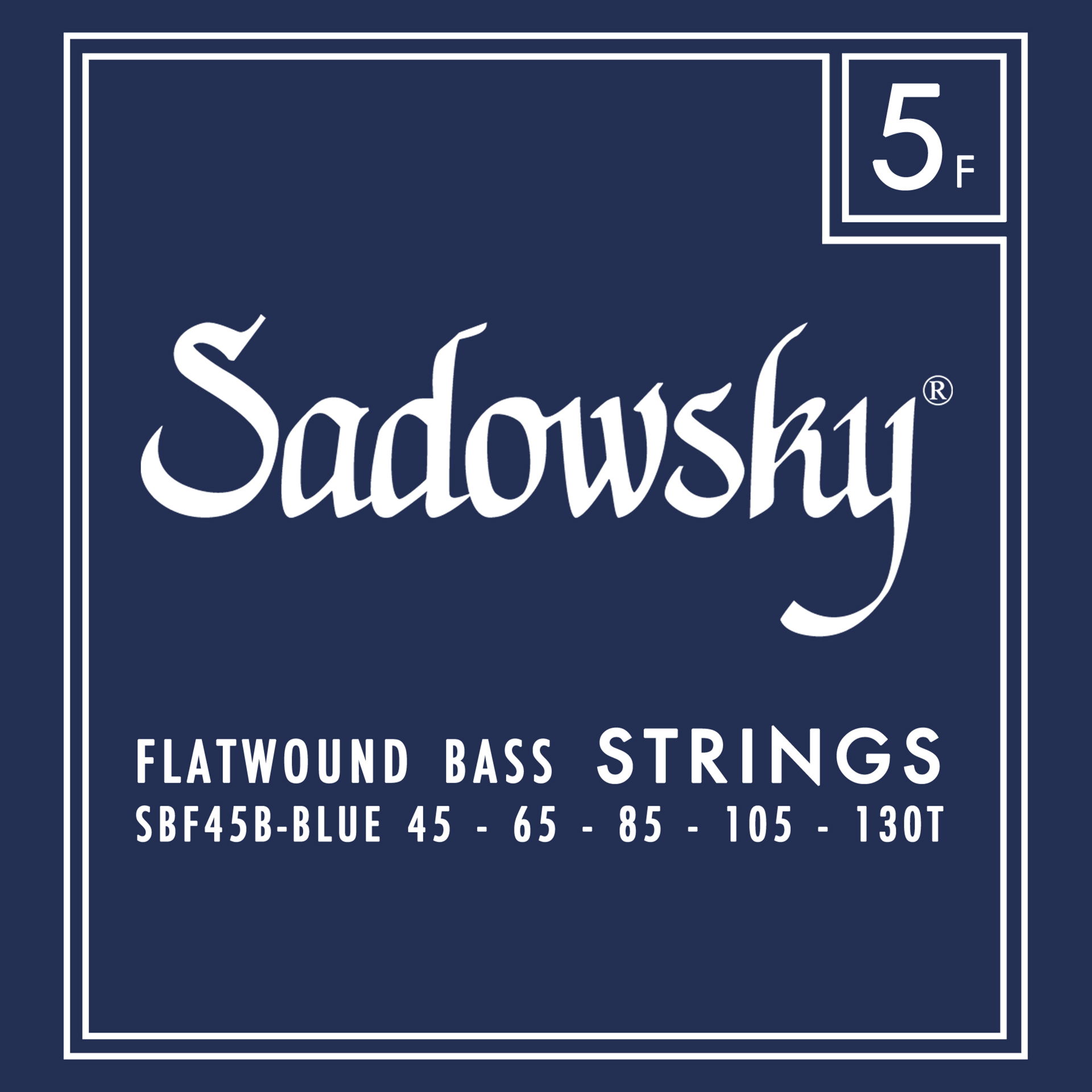 Sadowsky Blue Label Bass String Set, Stainless Steel, Flatwound, Taperwound - 5-String, 045-130
