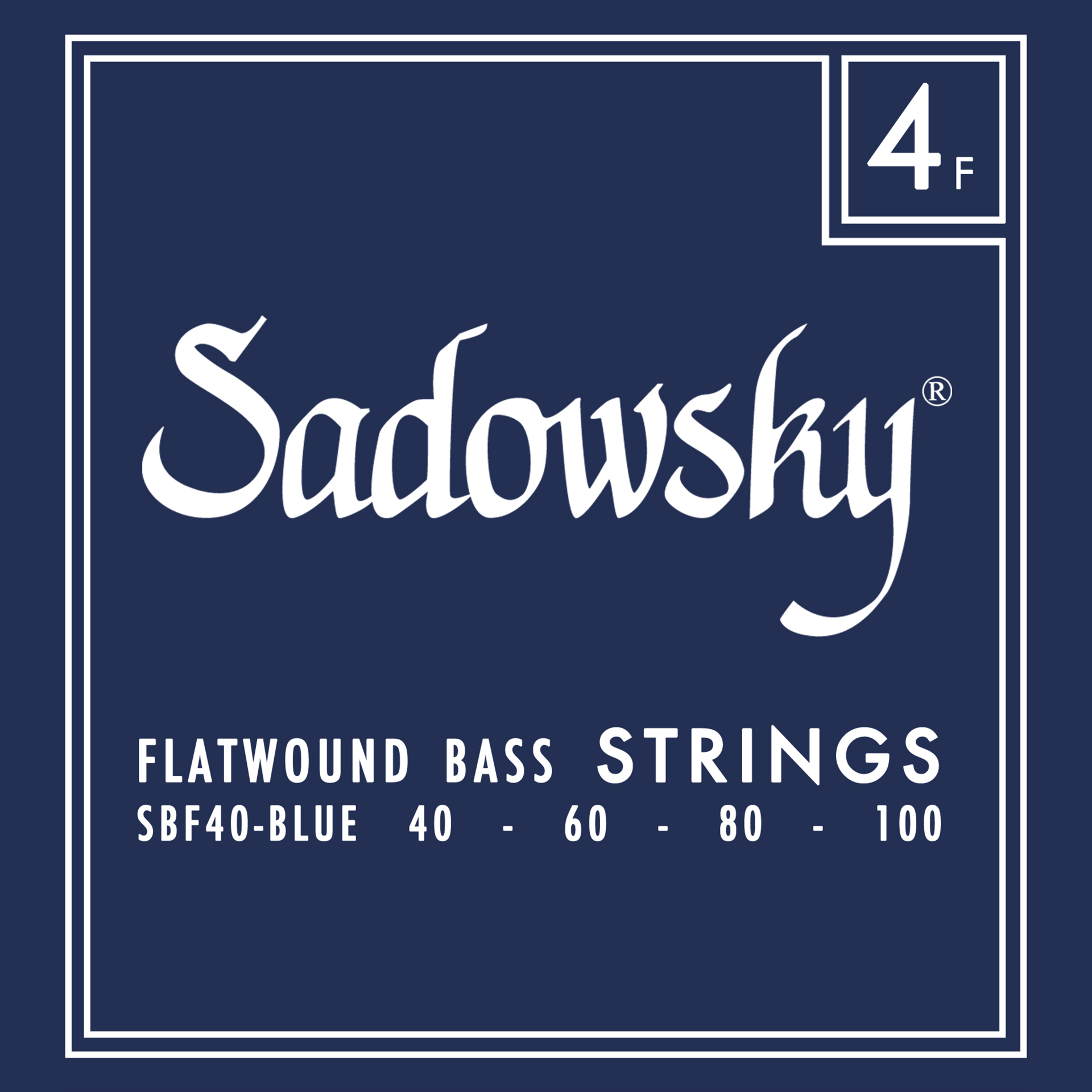 Sadowsky Blue Label Bass String Set, Stainless Steel, Flatwound - 4-String, 040-100