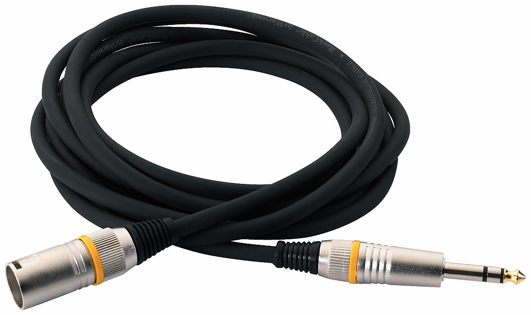 RockCable Microphone Cable - XLR (male) / TRS (6.3 mm / 1/4"), Balanced, Color Coded - 10 m / 32.8 ft