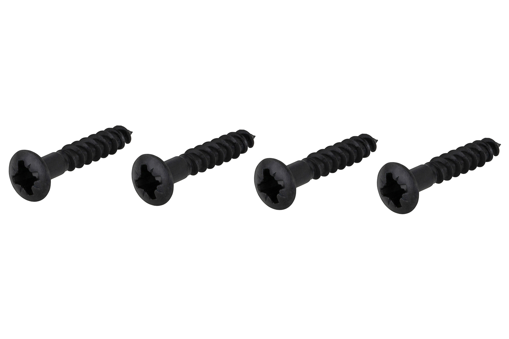 Framus & Warwick Parts - Countersunk Bridge Screw, 3,5 mm x 20 mm, 4 pcs. - Black