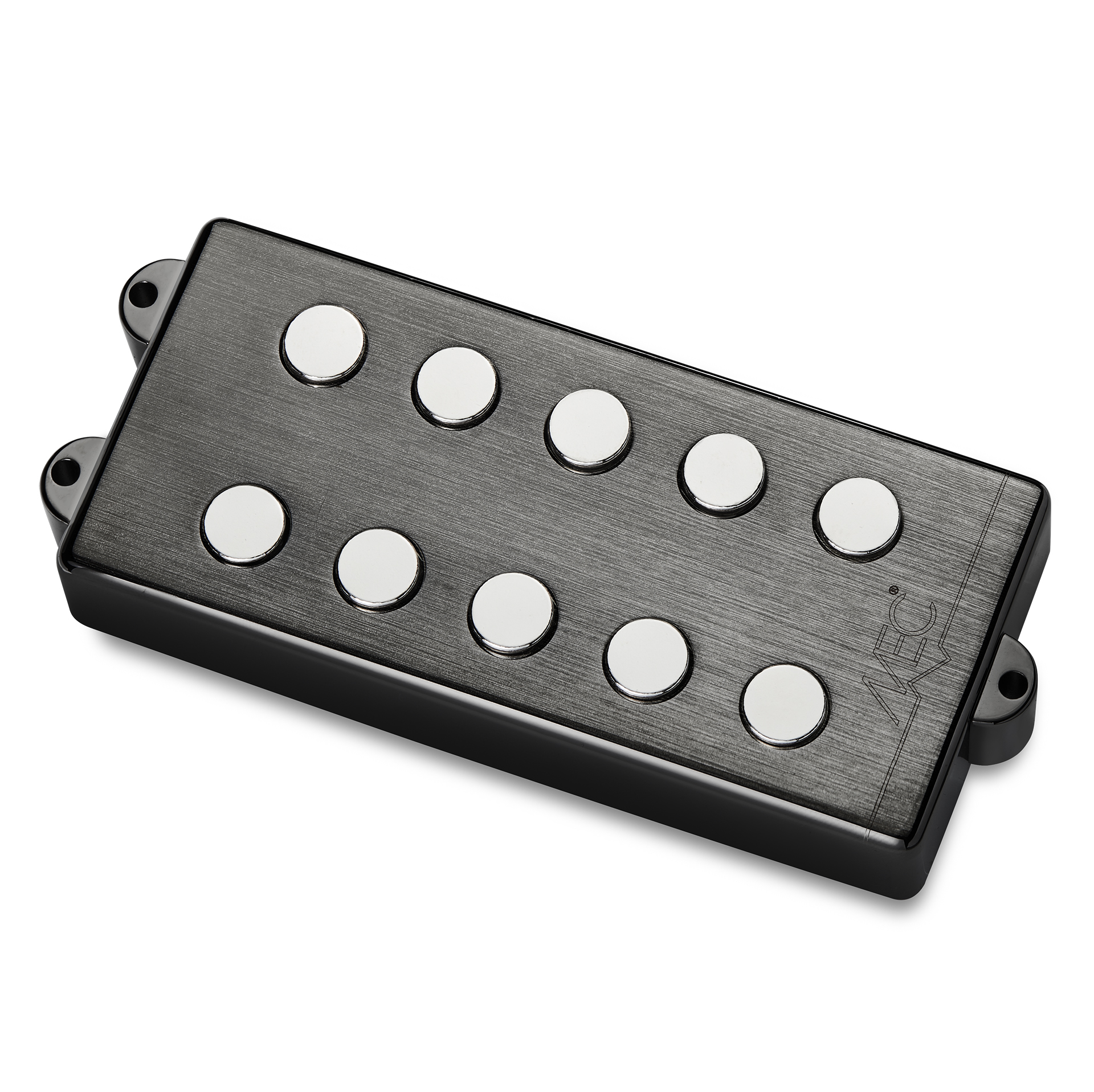 MEC Passive MM-Style Bass Pickup, Metal Cover, 5-String, Neck - Brushed Black Chrome