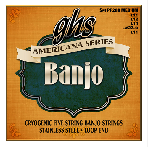 GHS Americana Series - PF200 - Banjo 5-String Set, Medium