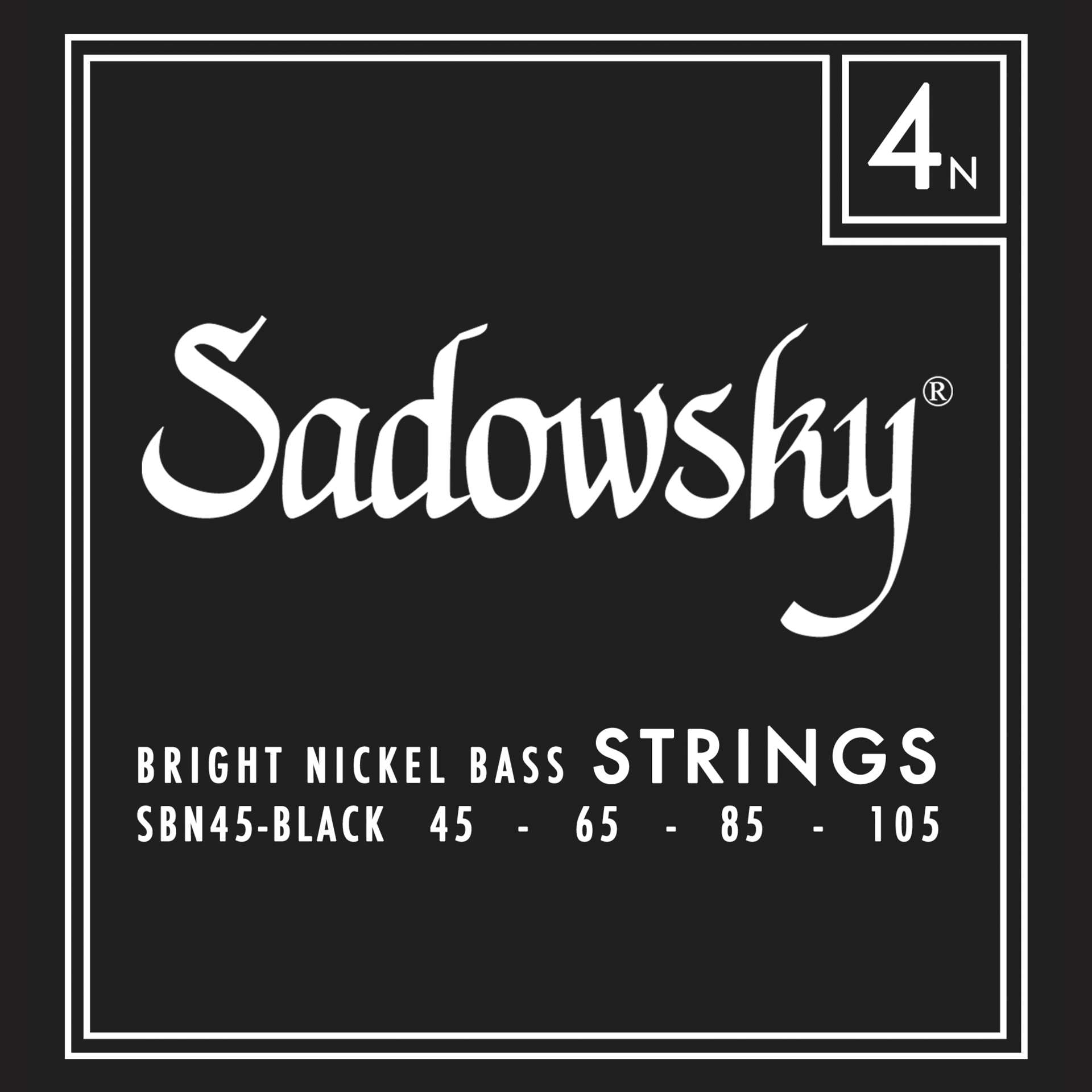 Sadowsky Black Label Bass String Set, Nickel - 4-String, 045-105 - SBN 45-1