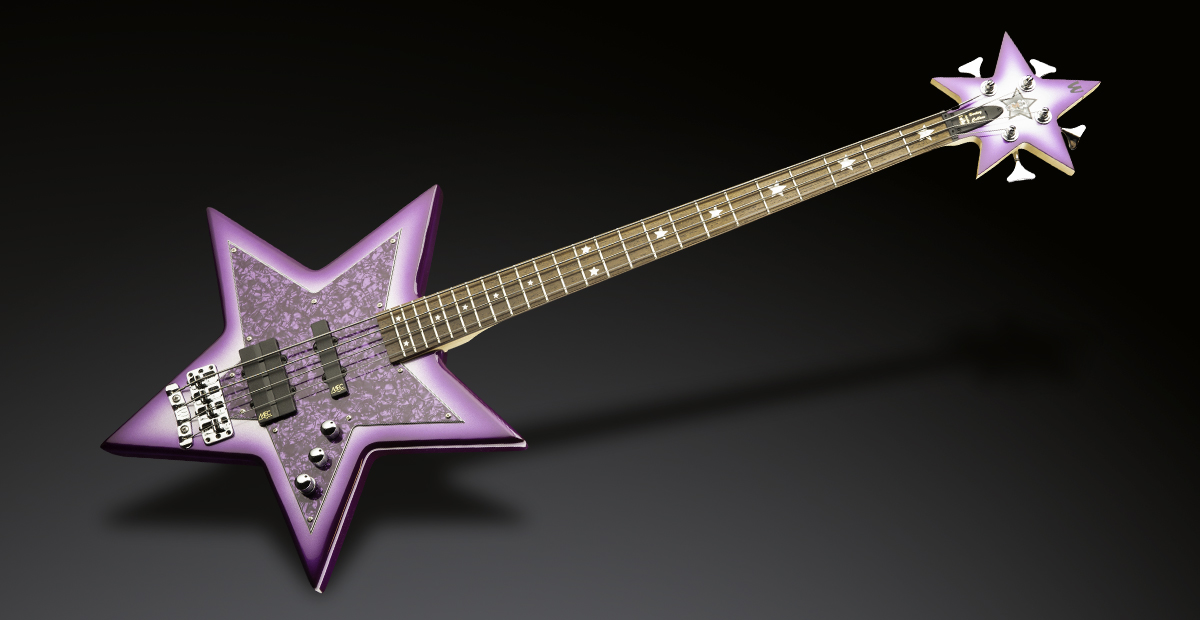 Warwick RockBass Artist Line Bootsy Collins Space Bass", 4-String - Special Purple Bootsy Finish"