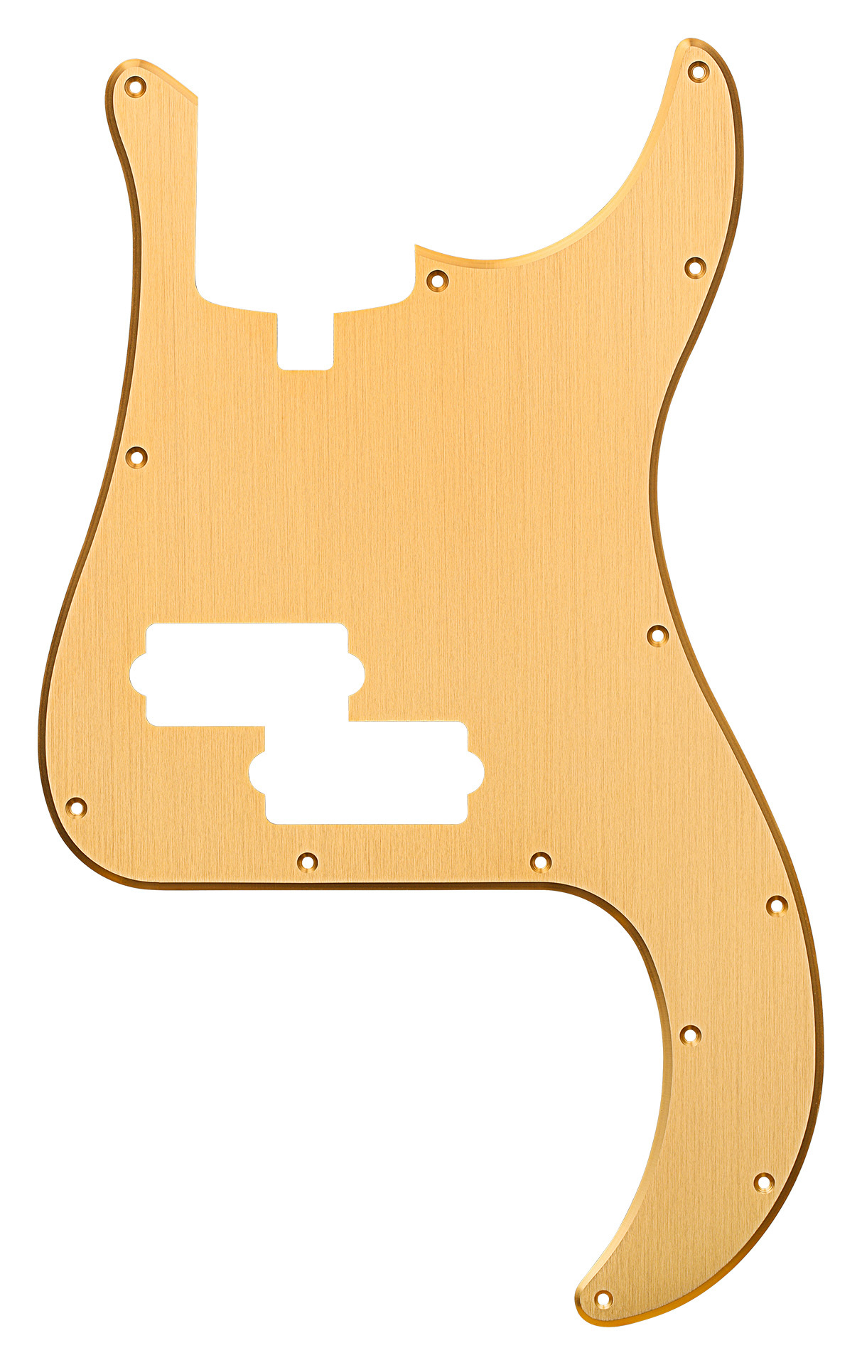Sadowsky Parts - 21 Fret P Bass Pickguard - 4 String - Brushed Gold Aluminum