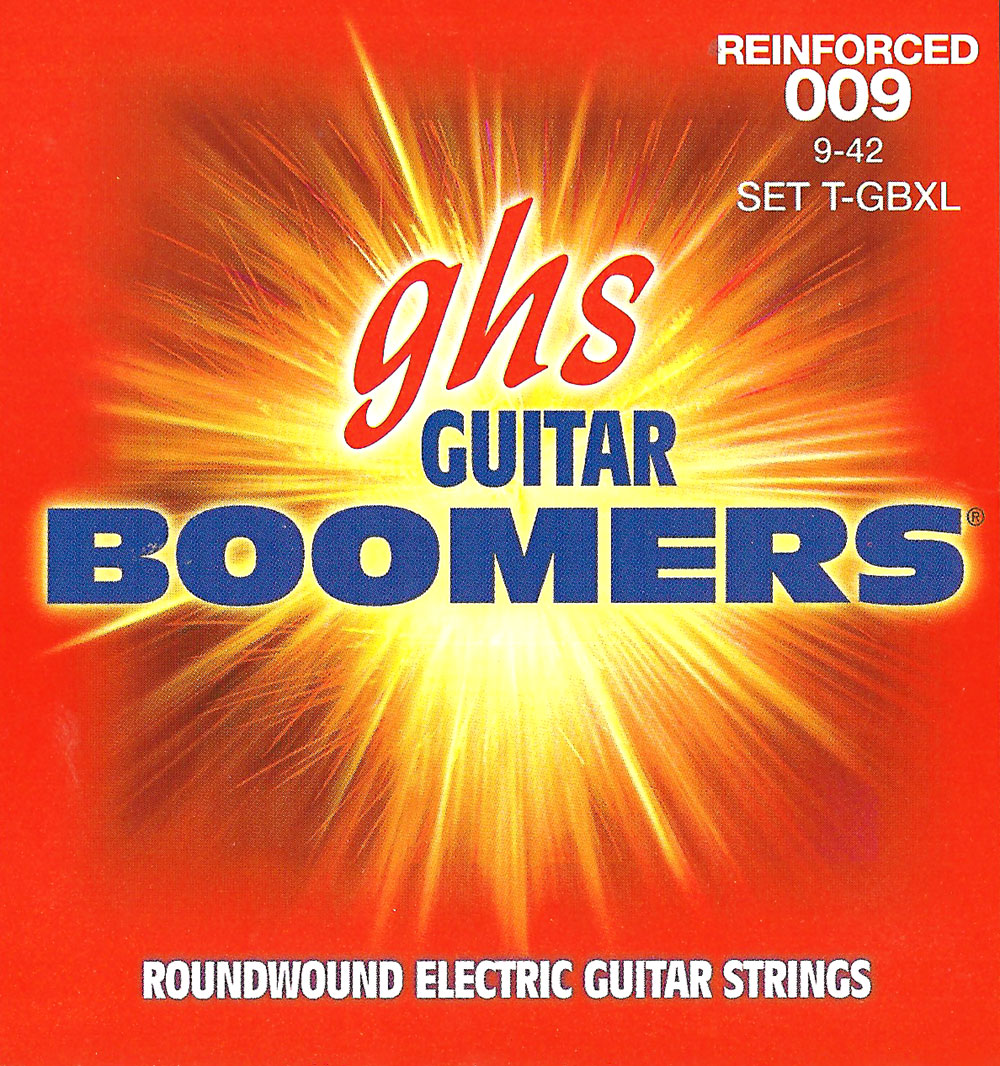 GHS Reinforced Guitar Boomers - T-GBXL - Electric Guitar String Set, Extra Light, .009-.042, for Vibrato Systems