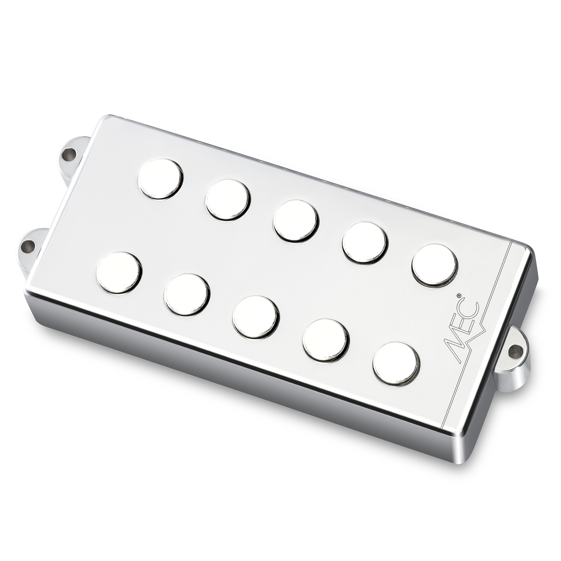 MEC Passive MM-Style Bass Pickup, Metal Cover, 5-String, Neck - Chrome