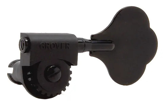 Grover 143BCL4 Lightweight Bass Machines - Bass Machine Heads, 4-in-Line, Lefthand, Treble Side (Right) - Black