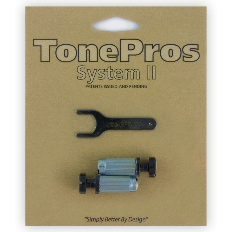 TonePros VS1 B - Standard Steel Locking Studs (Vintage Series) - Black