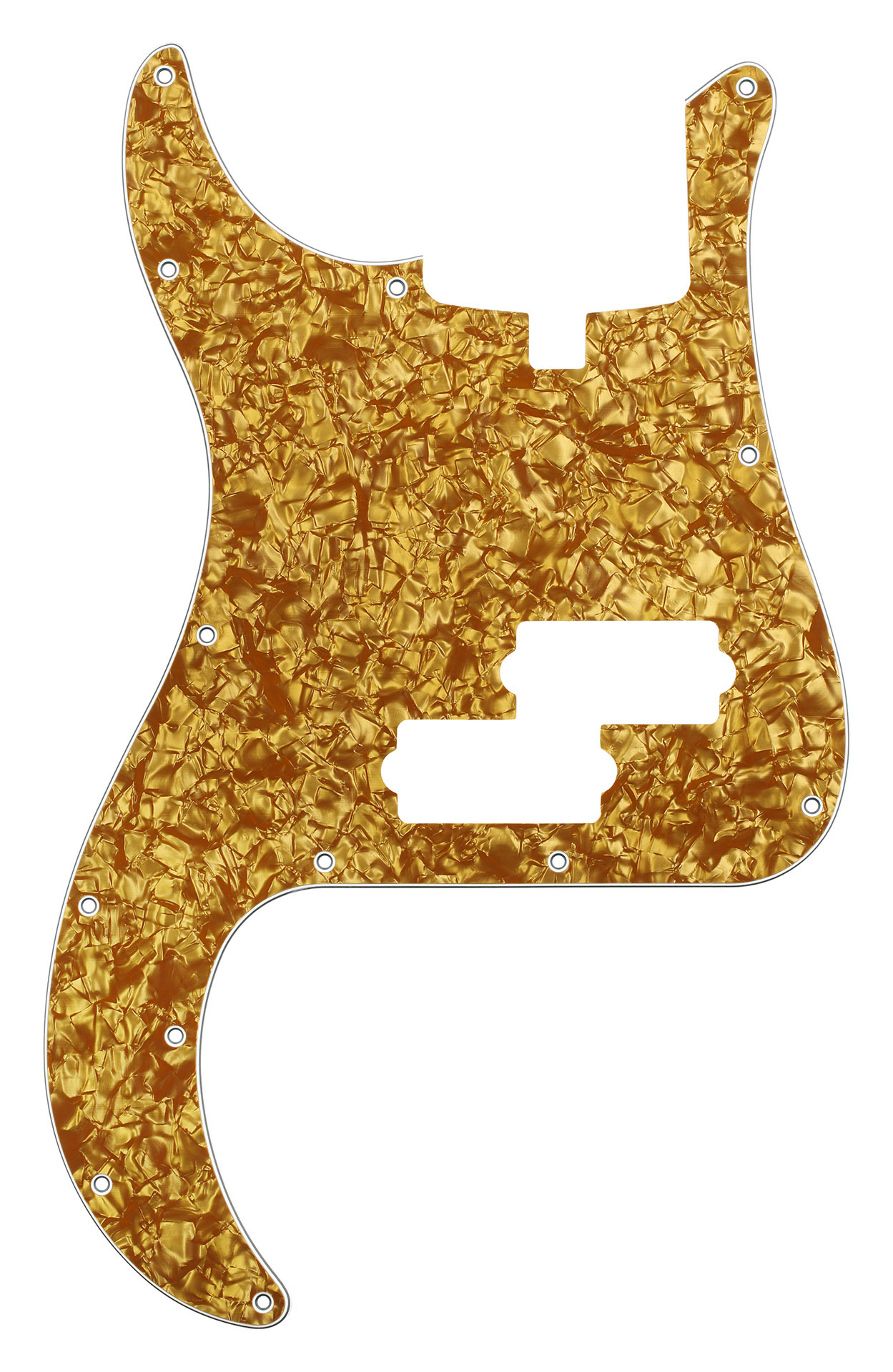 Sadowsky Parts - 21 Fret P Bass Pickguard - 5 String - Gold Pearl Lefthand