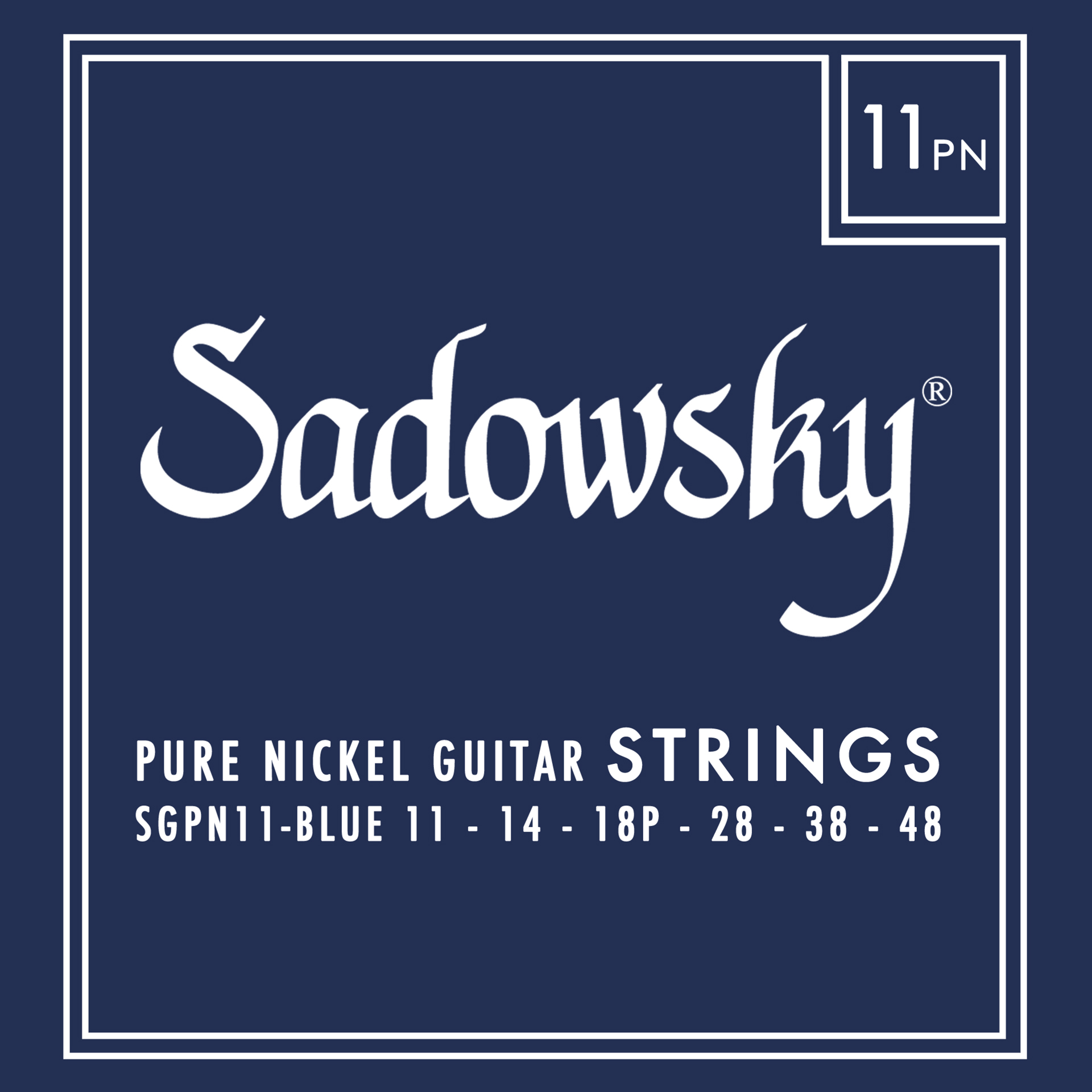 Sadowsky Blue Label Guitar String Set, Pure Nickel - 011-048