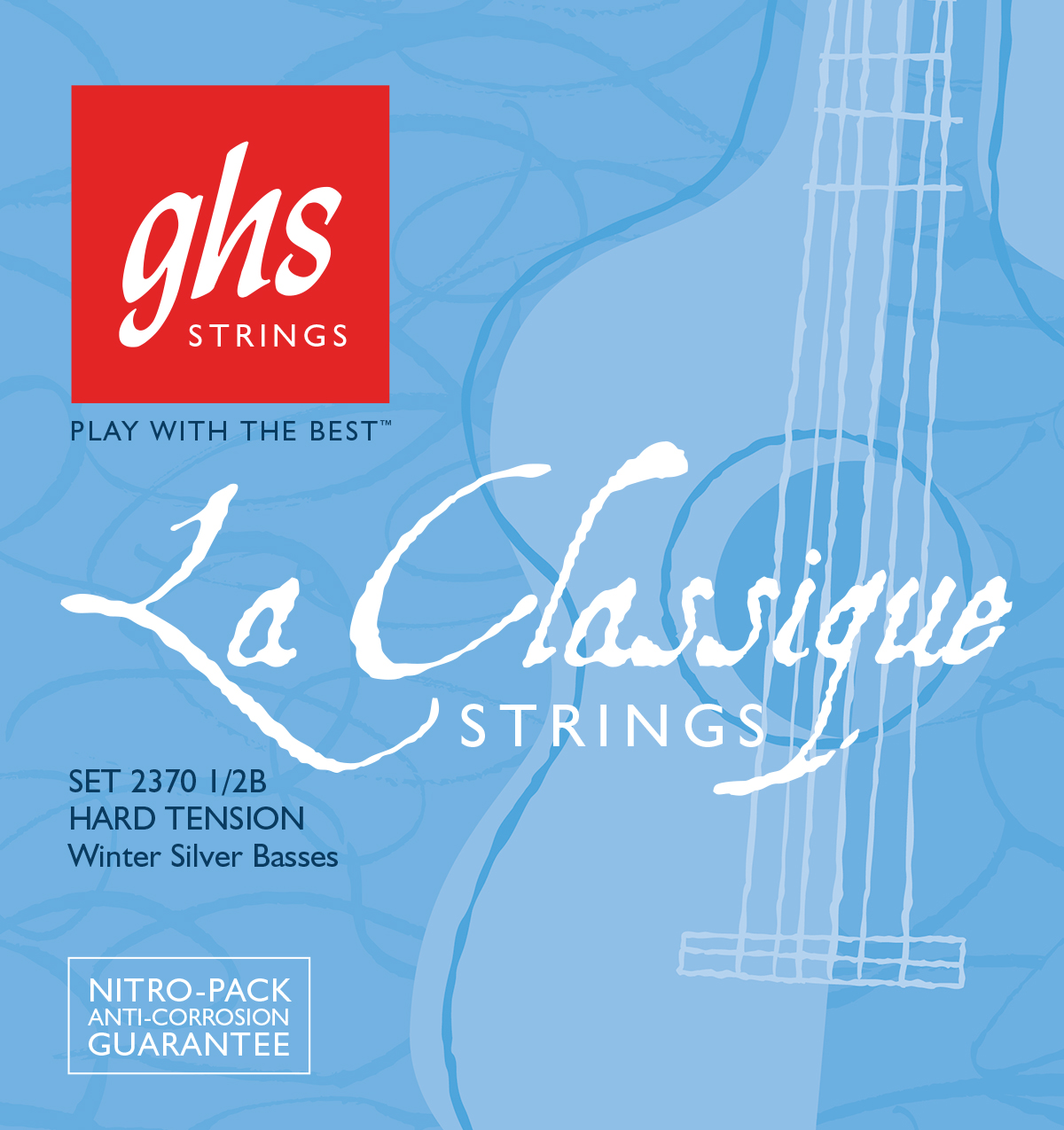 GHS La Classique - 2370 1/2B - Classical Guitar Bass Strings, Tie-On, Medium High Tension