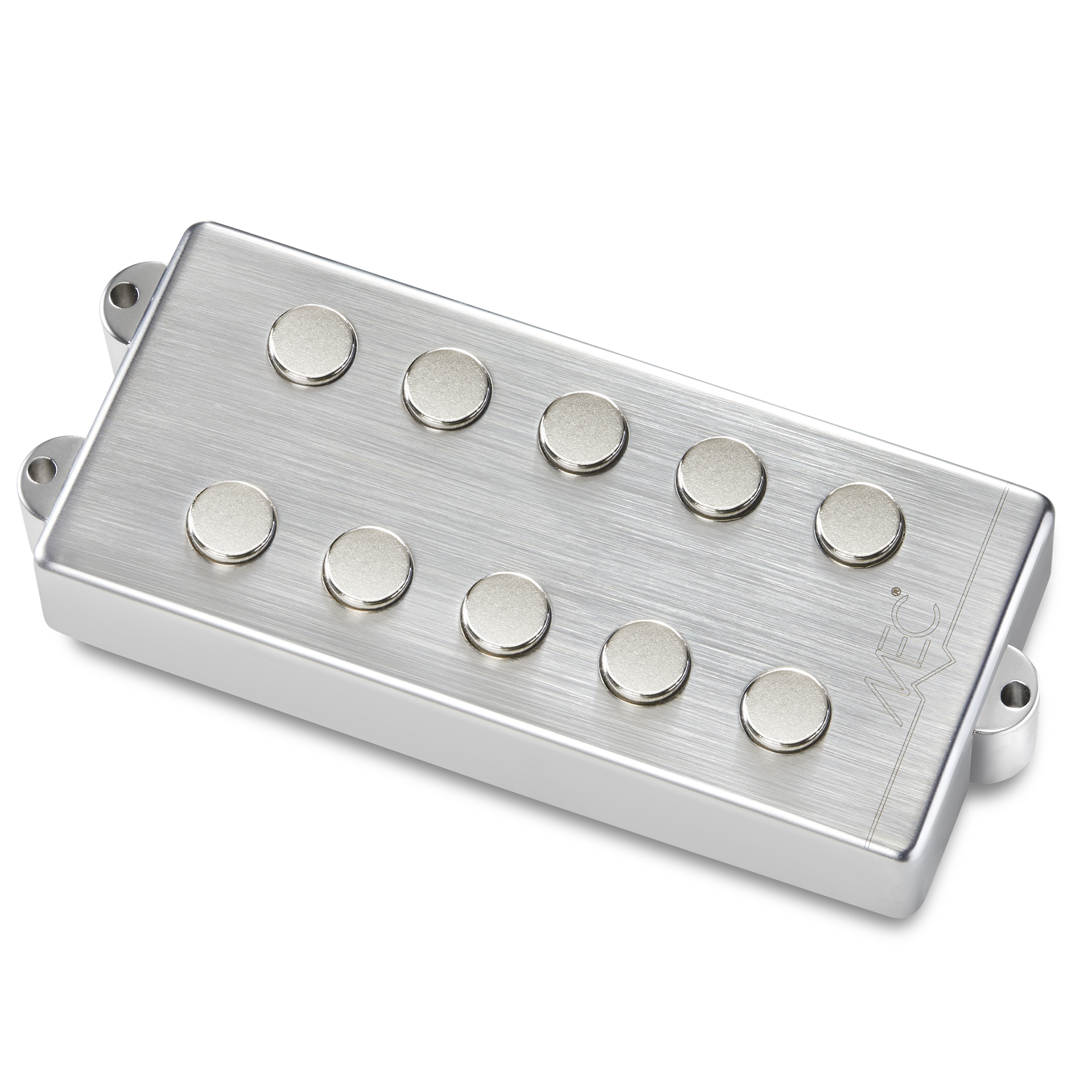 MEC Passive MM-Style Bass Pickup, Metal Cover, 5-String, Neck - Brushed Chrome