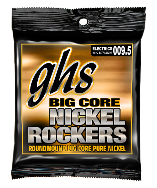 GHS Big Core Nickel Rockers - BCXL - Electric Guitar String Set, Extra Light, .0095-.043