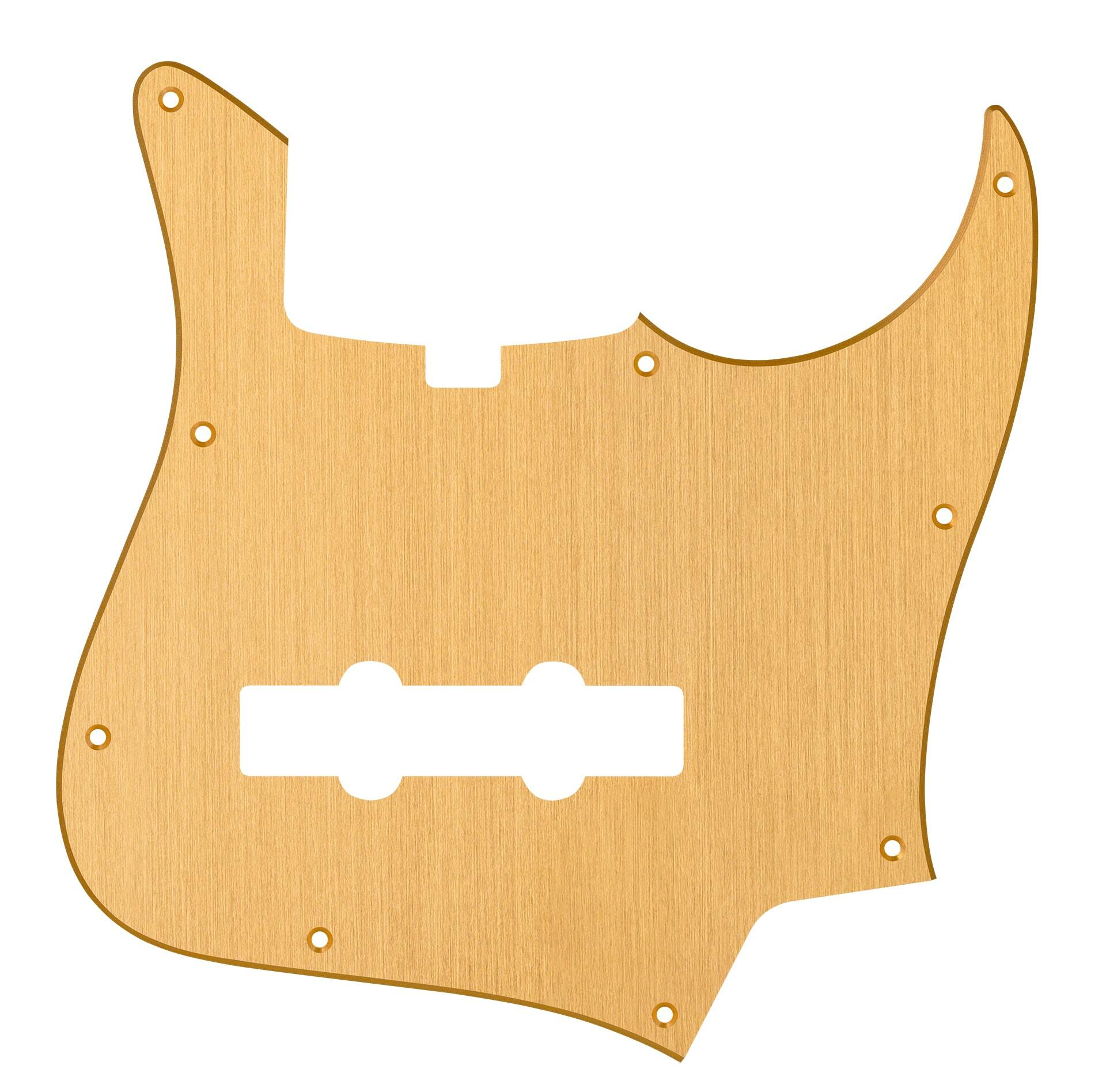 Sadowsky Parts - 22 Fret Jazz Bass Pickguard - 5 String - Brushed Gold Aluminum
