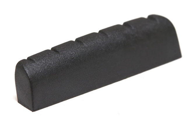 Black TUSQ XL PT-M644-00 - Slotted Guitar Nut (1 3/4" Long) - Acoustic, M-Style, Rounded, Slanted