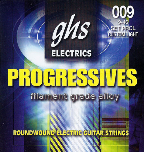 GHS Progressives - PRCL - Electric Guitar String Set, Custom Light, .009-.046