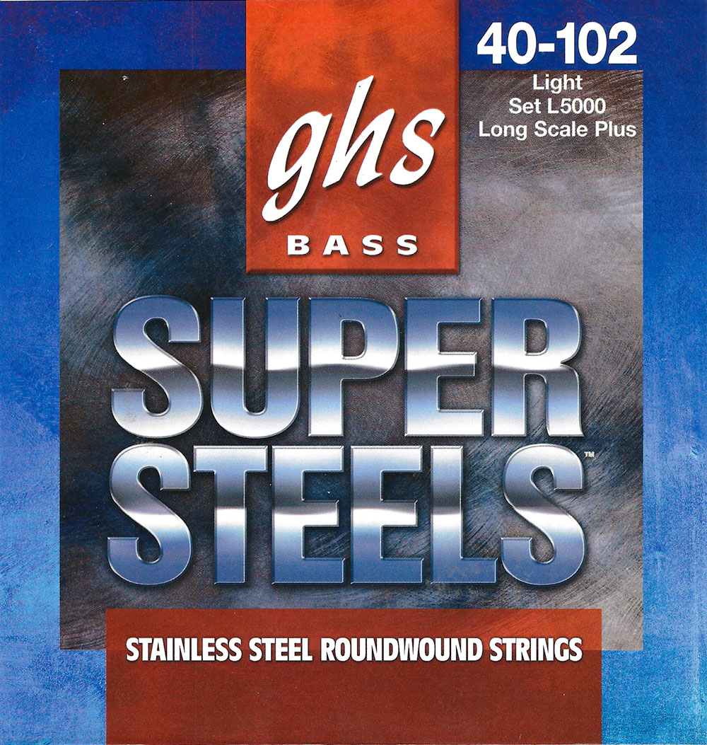 GHS Super Steels - L5000 - Bass String Set, 4-String, Light, .040-.102