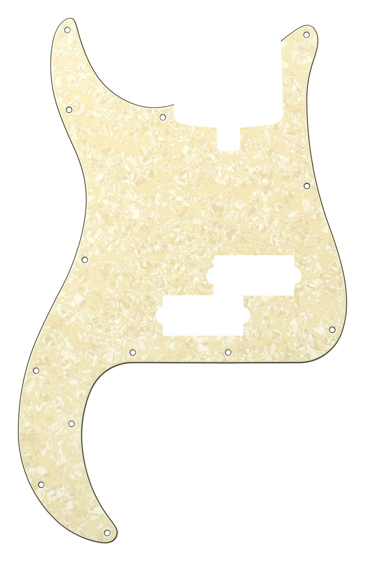 Sadowsky Parts - 21 Fret P Bass Pickguard - 5 String - Cream Pearl Lefthand
