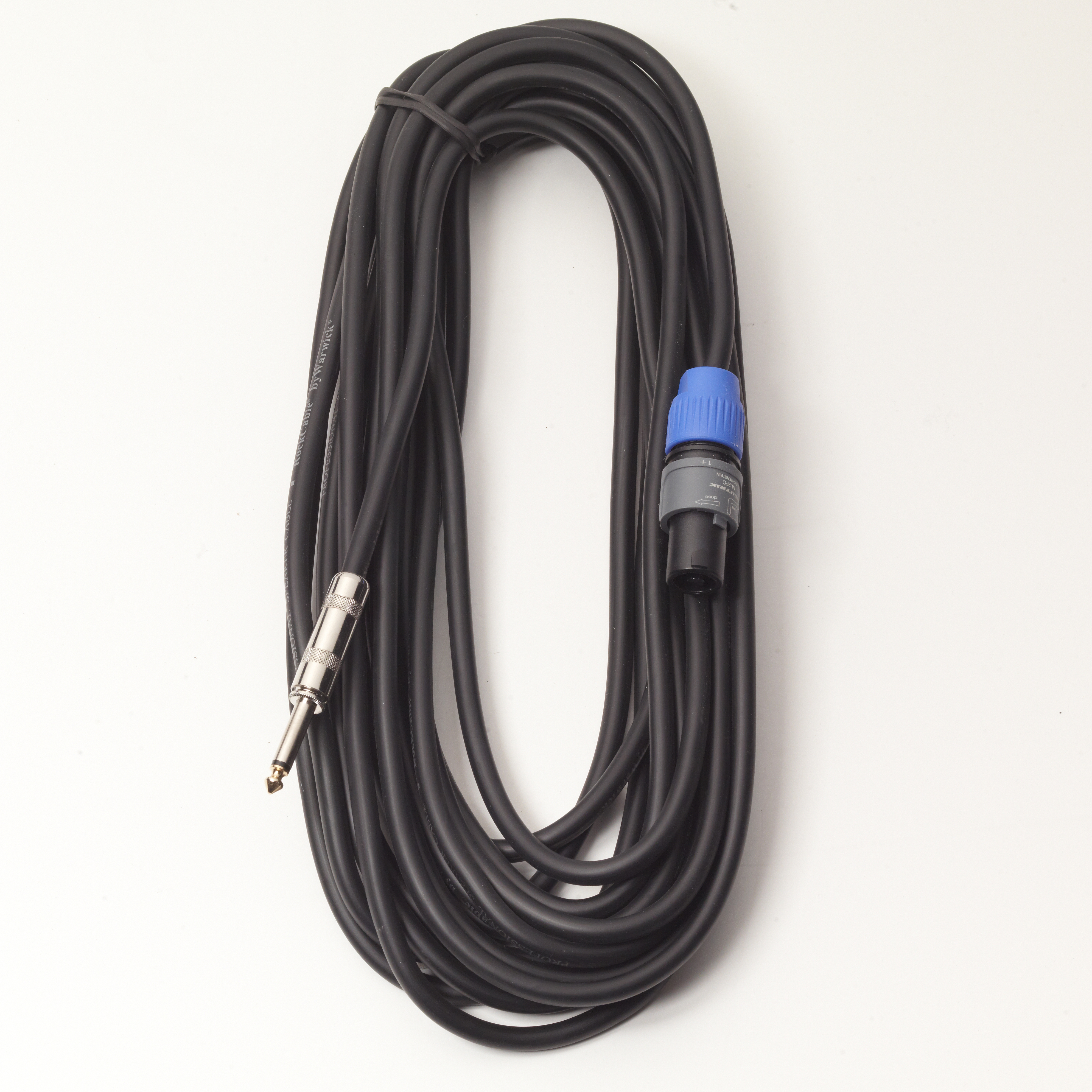 RockCable Speaker Cable - Speakon Plug (2-pole) / Straight TS (6.3 mm / 1/4") - 10 m / 32.8 ft