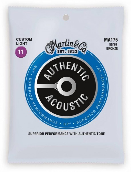 MARTIN MA175 011-052 Authentic Acoustic SP Strings 80/20 Bronze