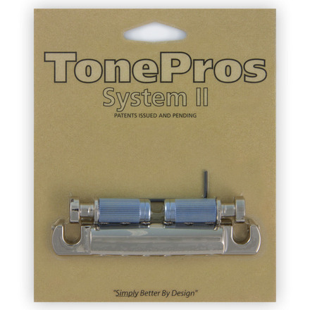 TonePros T1ZA N - Metric Aluminum Tailpiece (Locking Stop Bar) - Nickel