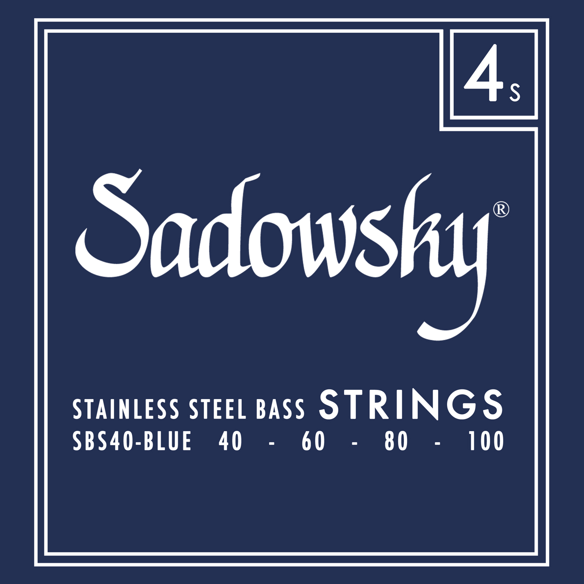 Sadowsky Blue Label Bass String Set, Stainless Steel - 4-String, 040-100