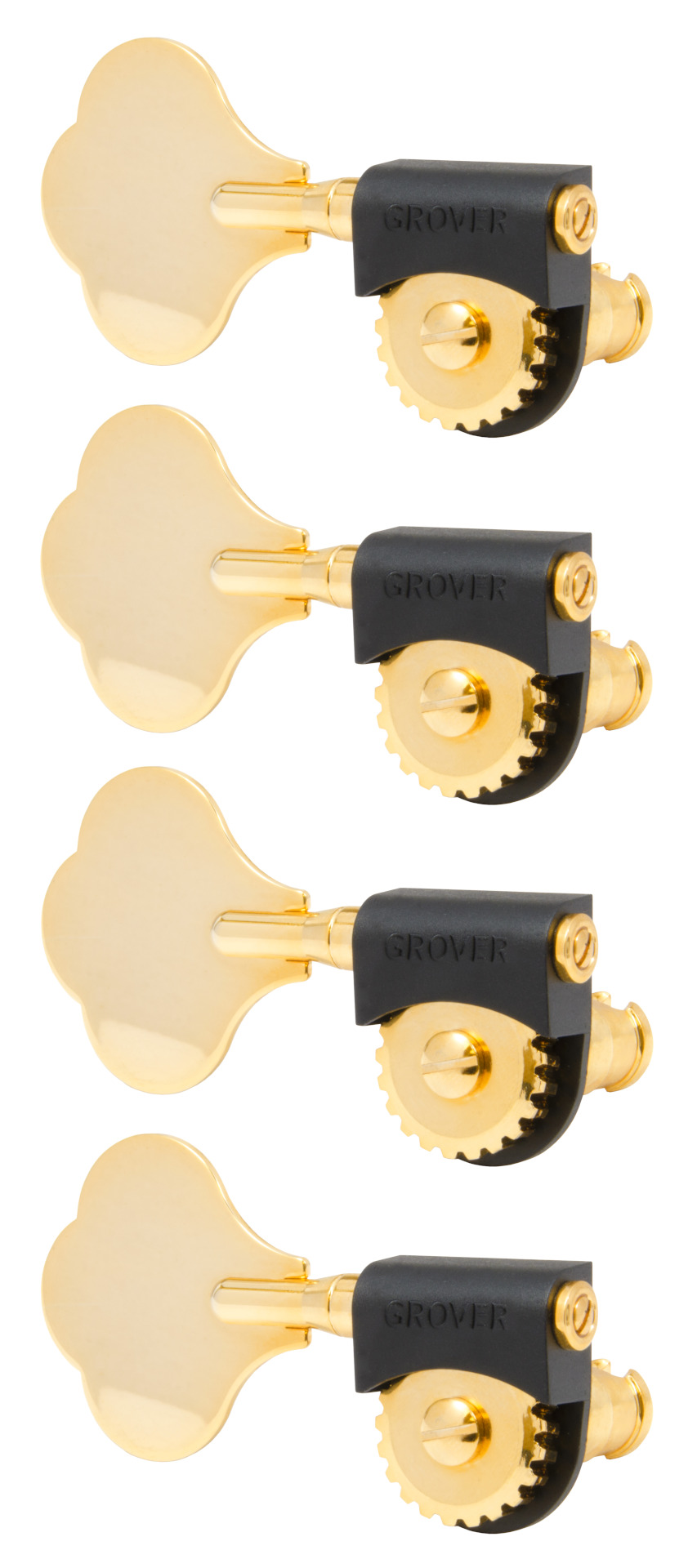 Grover 143GL4 Lightweight Bass Machines - Bass Machine Heads, 4-in-Line, Lefthand, Treble Side (Right) - Gold